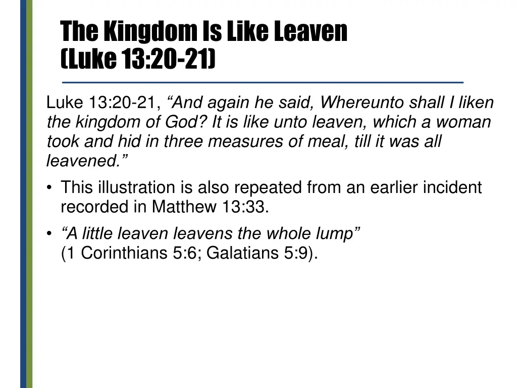 the kingdom is like leaven luke 13 20 21