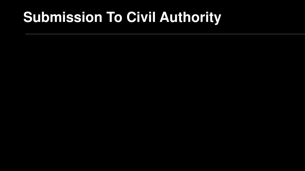submission to civil authority