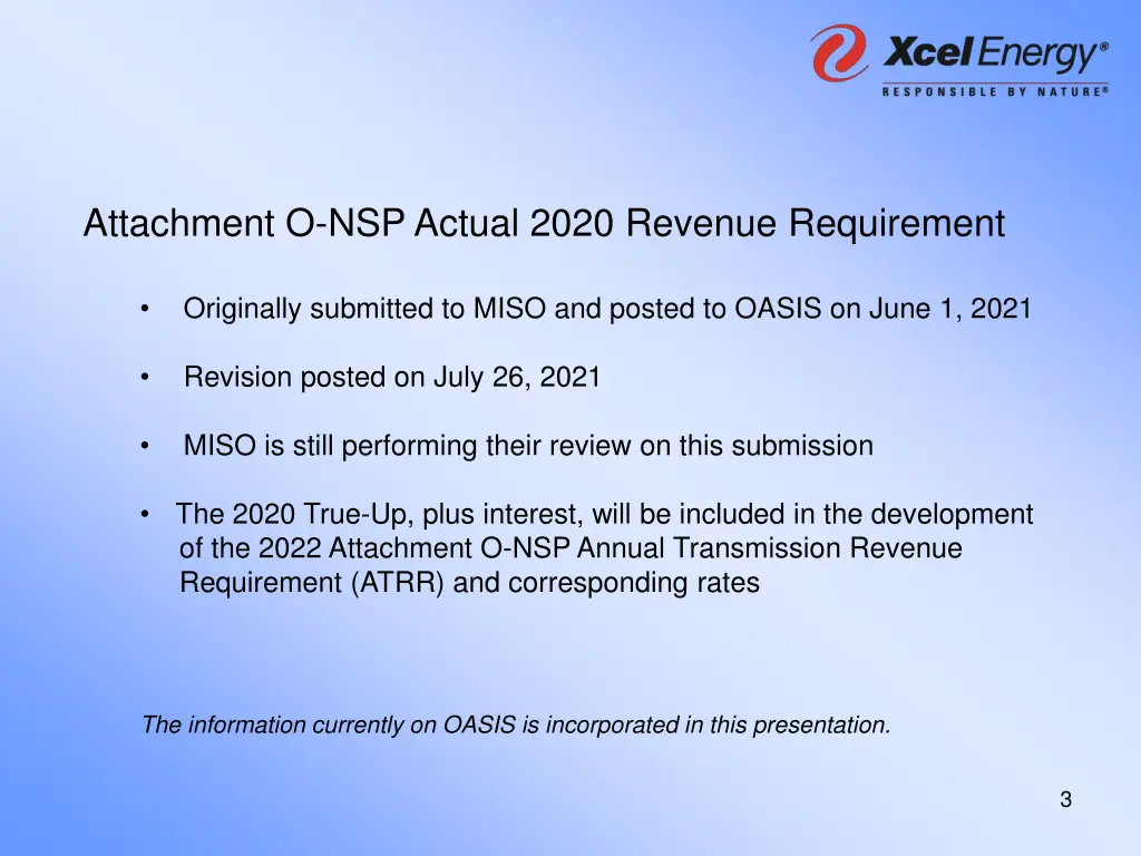 attachment o nsp actual 2020 revenue requirement