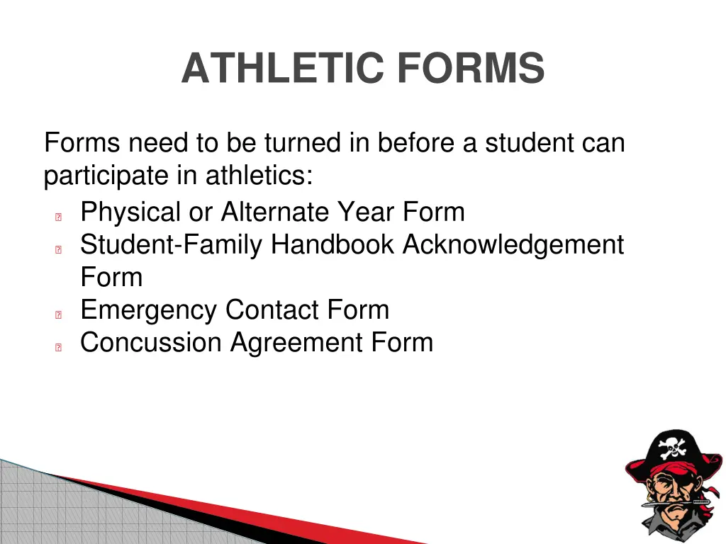 athletic forms