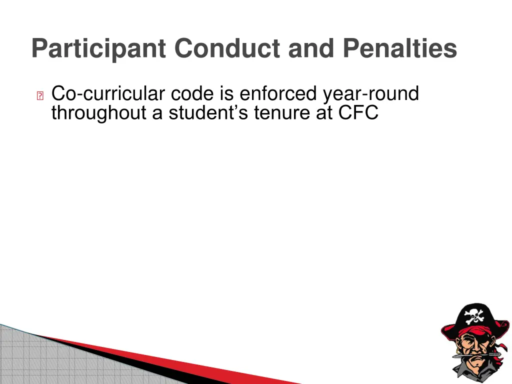 participant conduct and penalties
