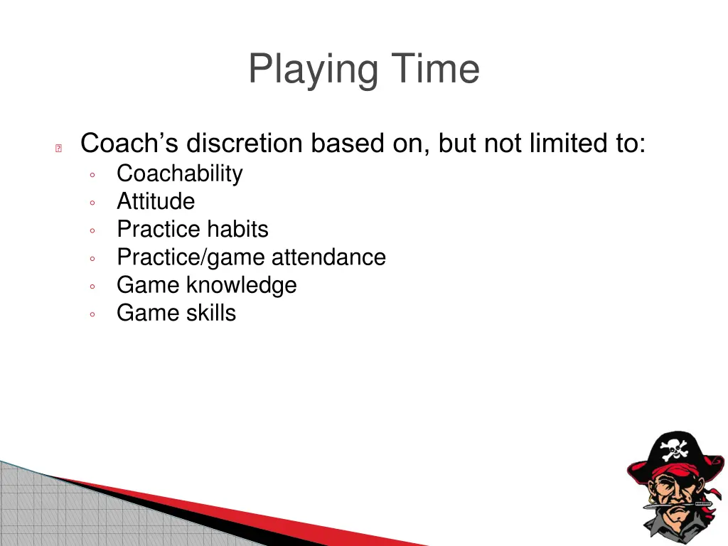 playing time