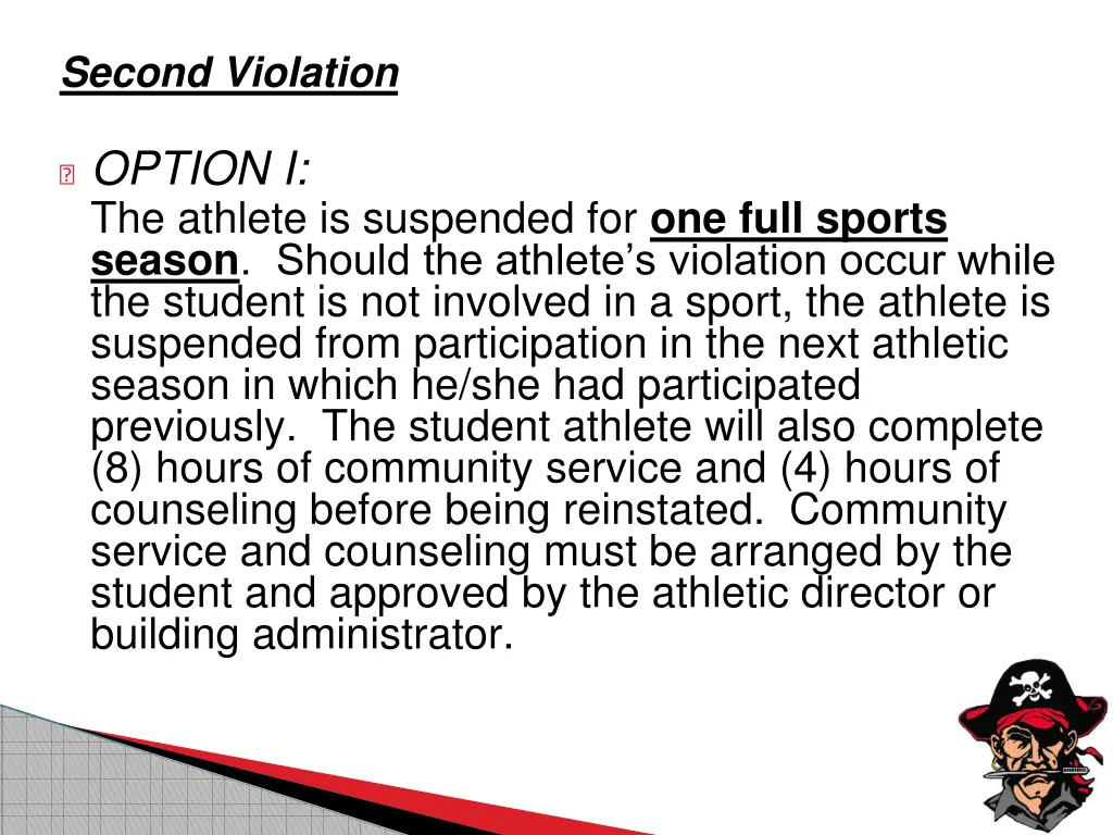 second violation