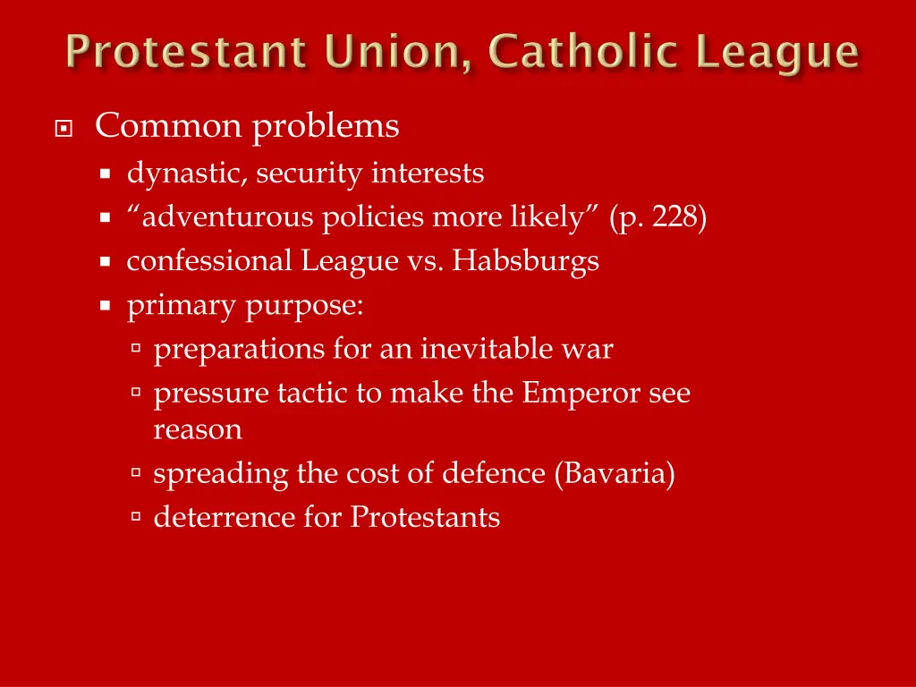 common problems dynastic security interests