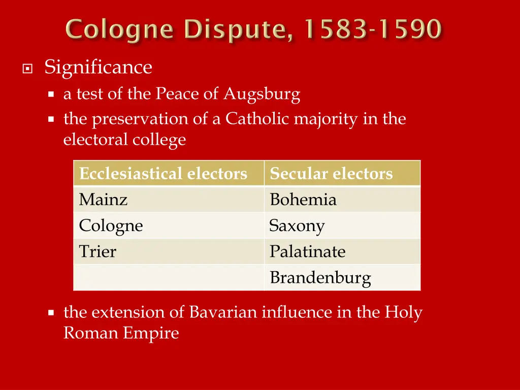significance a test of the peace of augsburg