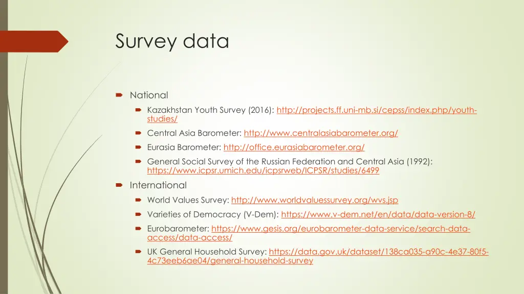 survey data