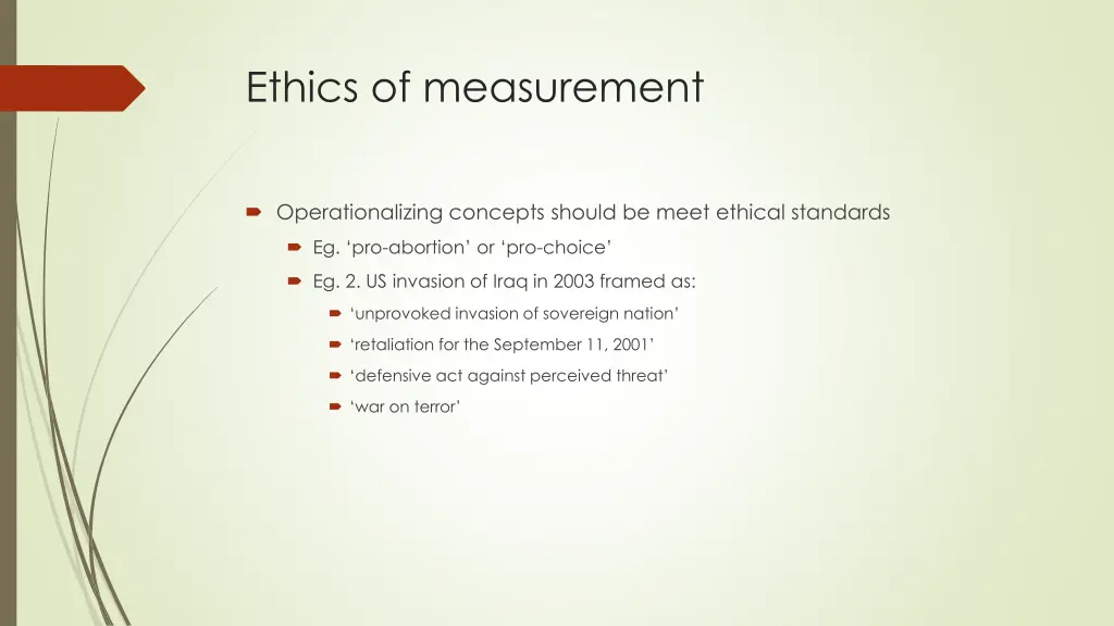 ethics of measurement
