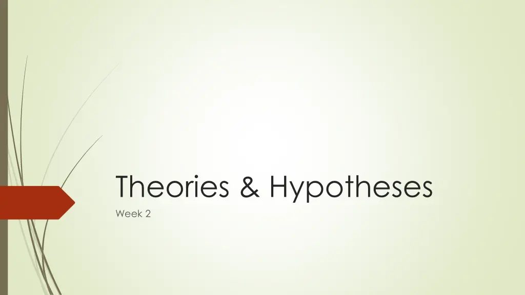 theories hypotheses week 2
