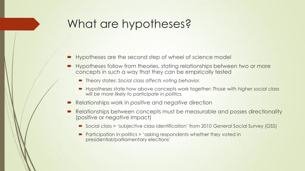 what are hypotheses
