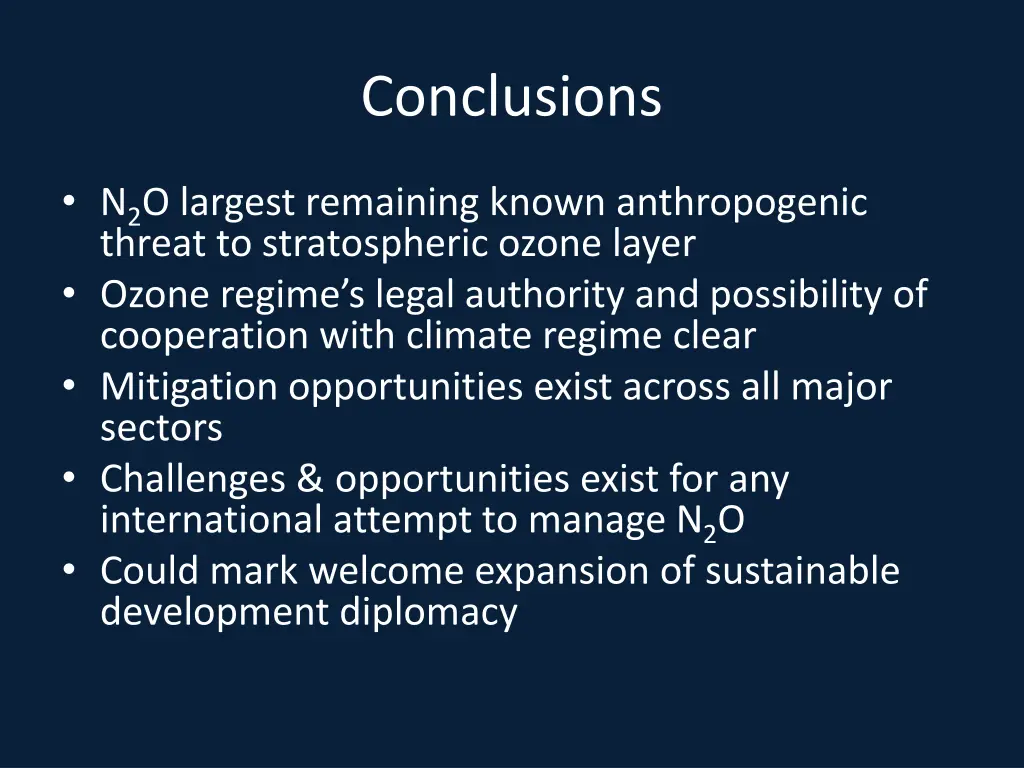 conclusions