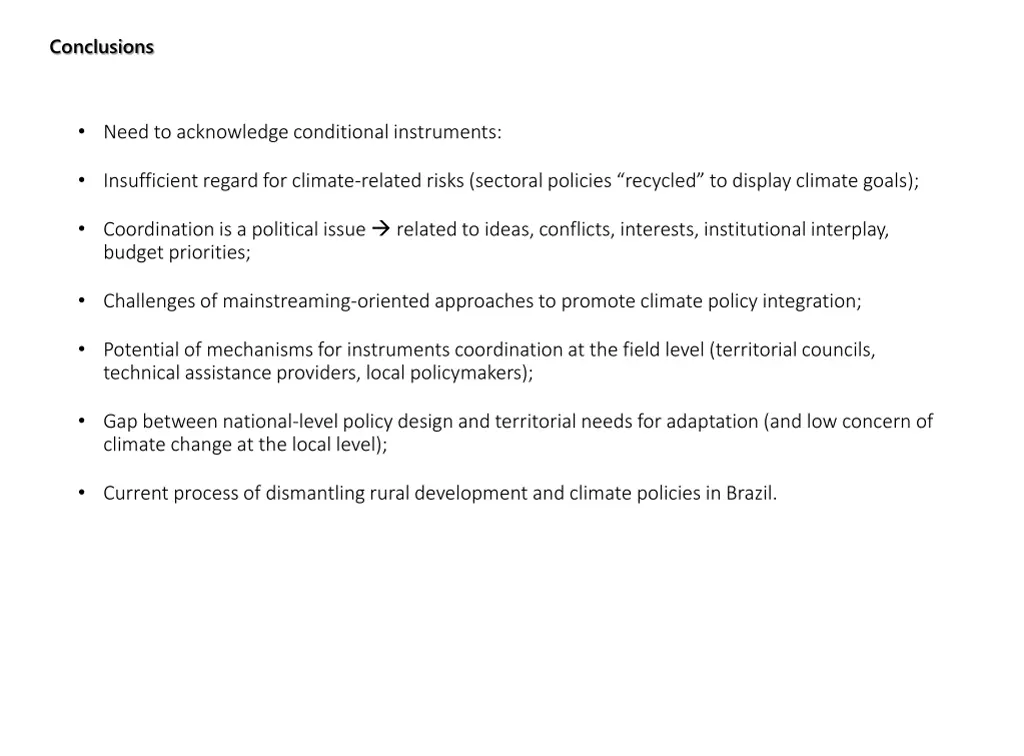 conclusions