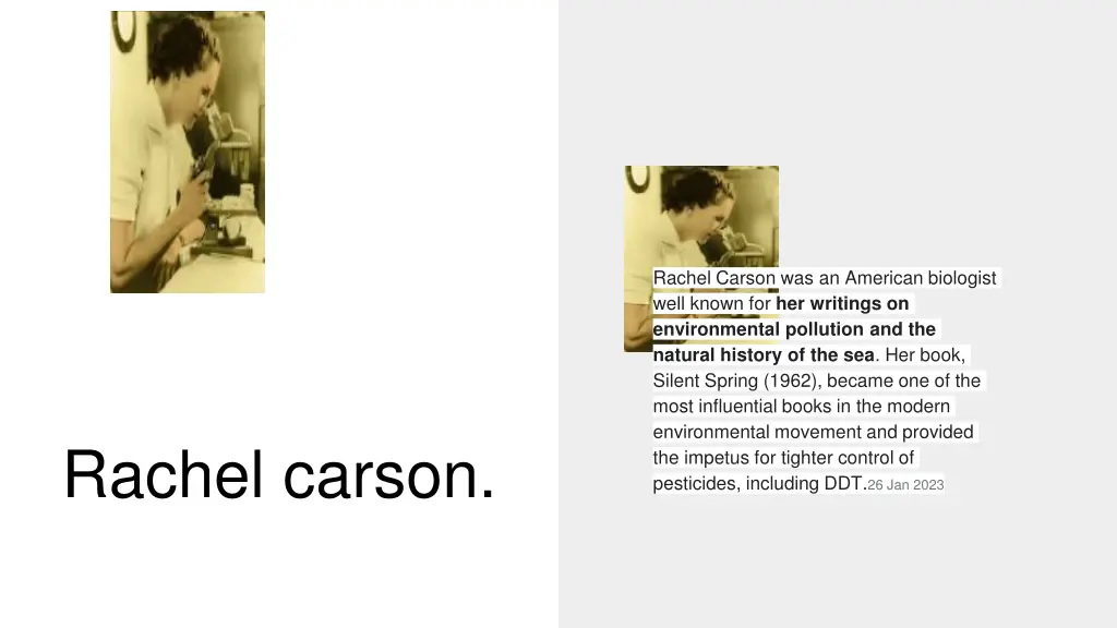 rachel carson was an american biologist well