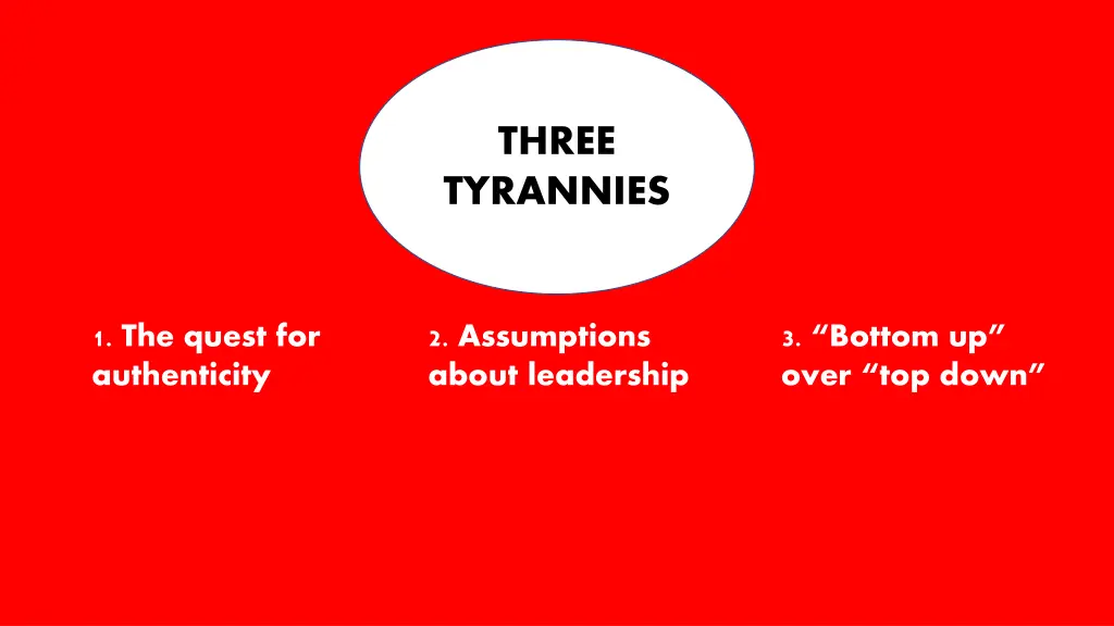 three tyrannies