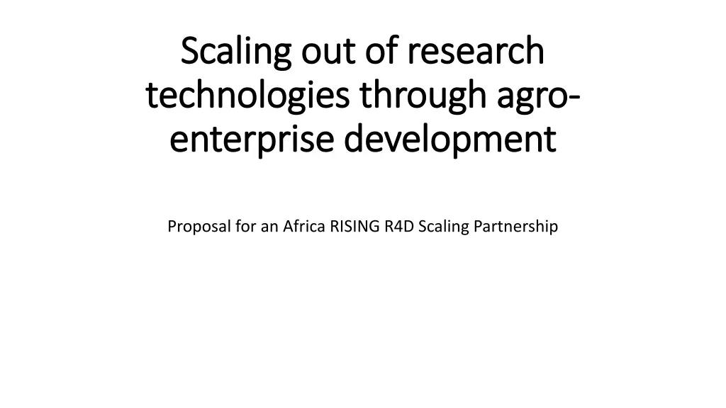 scaling out of research scaling out of research