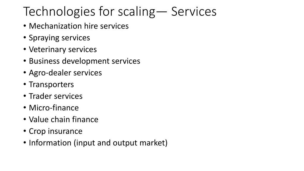 technologies for scaling services mechanization