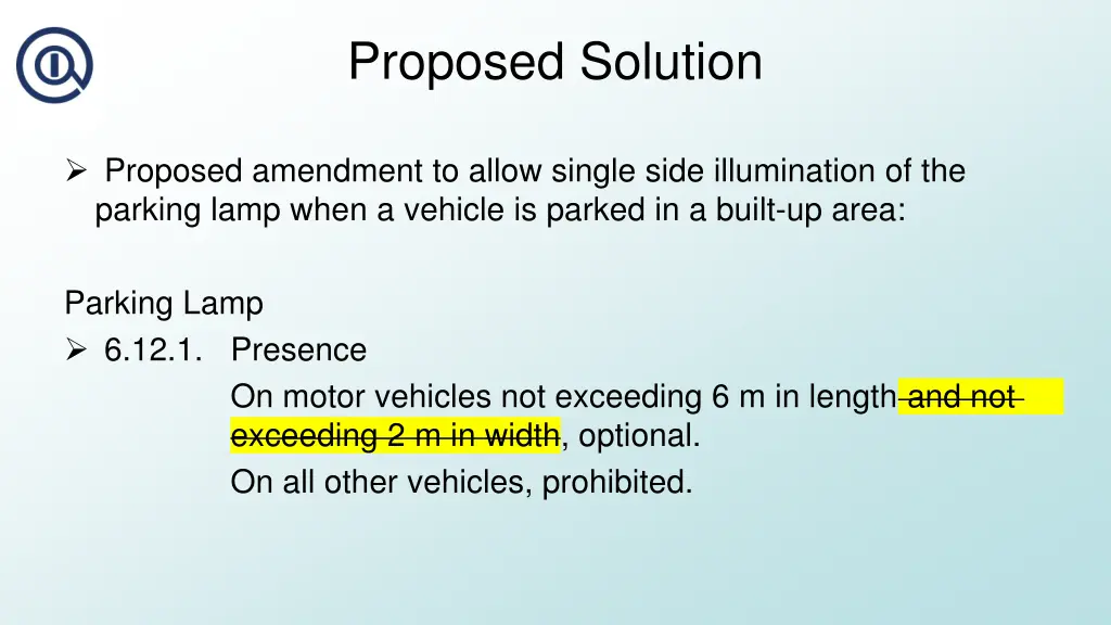 proposed solution