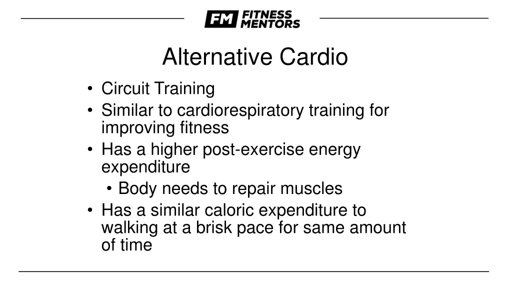 alternative cardio circuit training similar