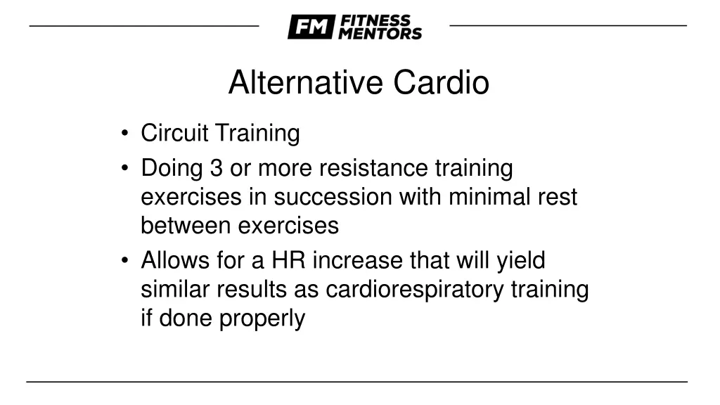 alternative cardio