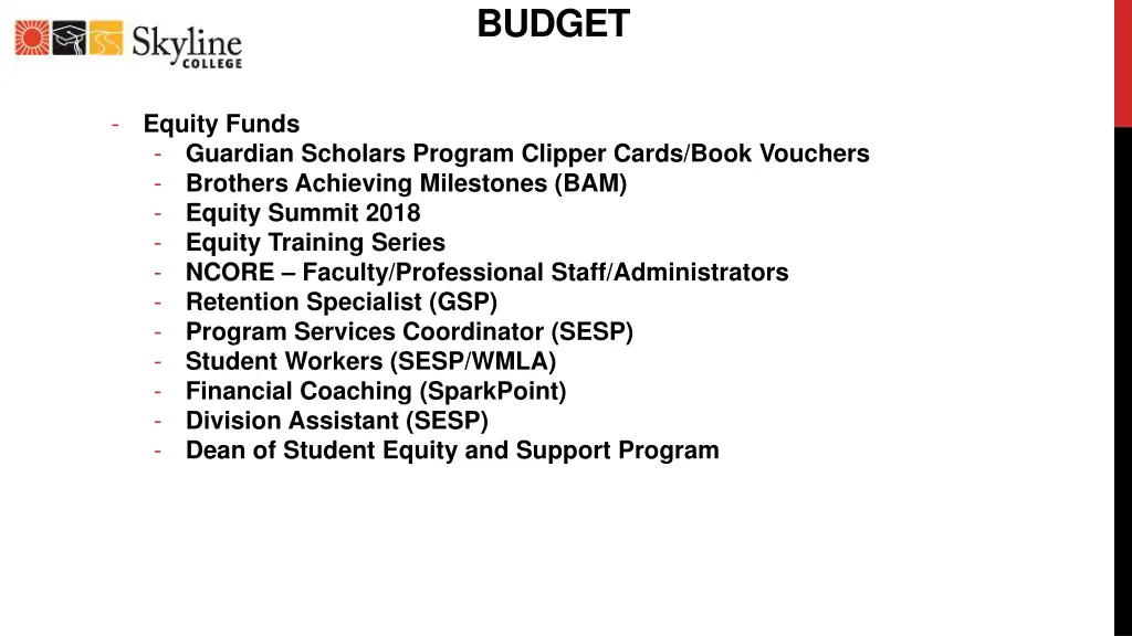 budget 2