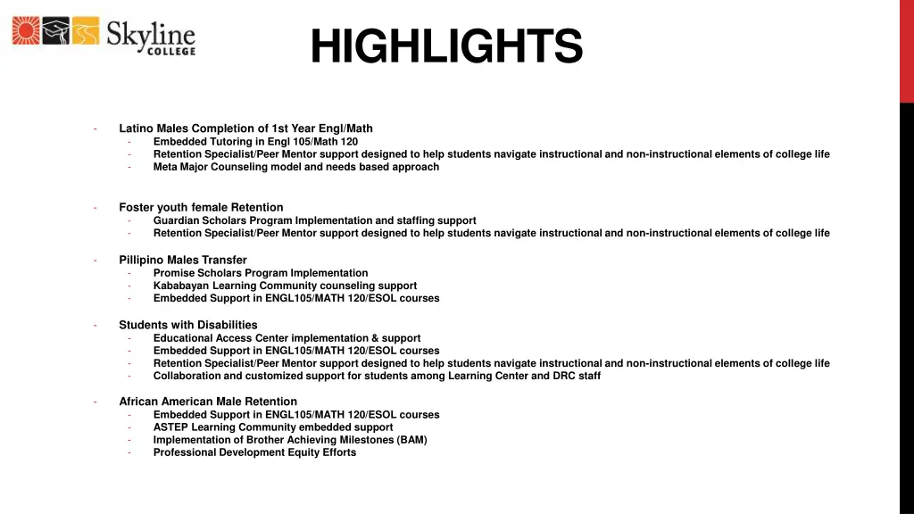 highlights