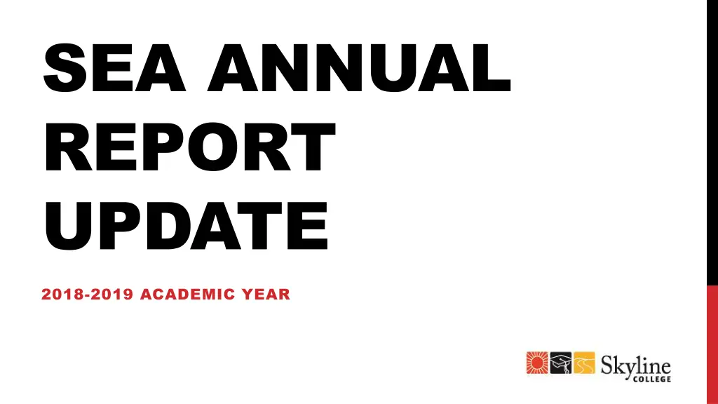 sea annual report update