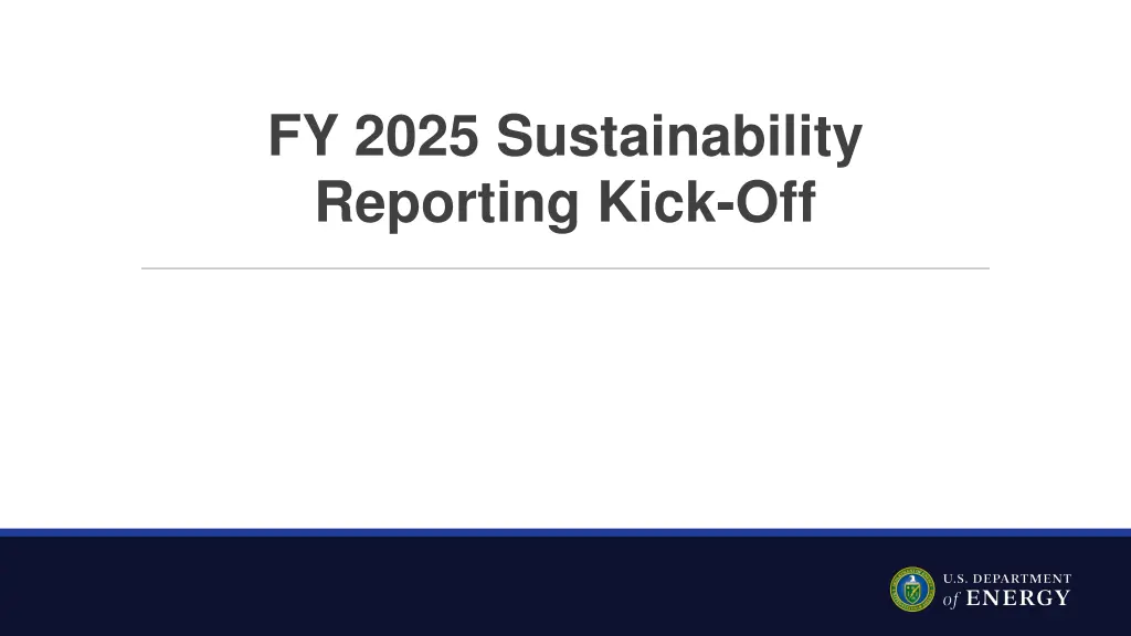 fy 2025 sustainability reporting kick off