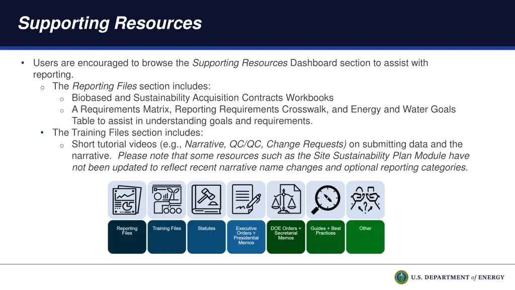 supporting resources
