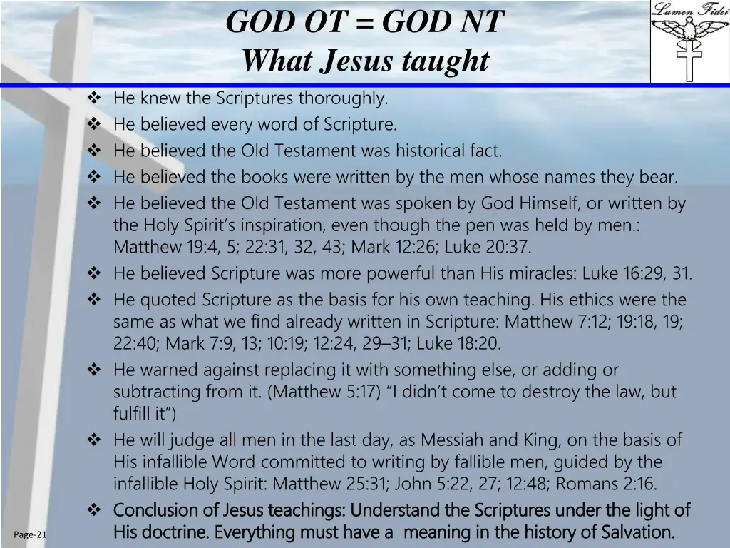god ot god nt what jesus taught