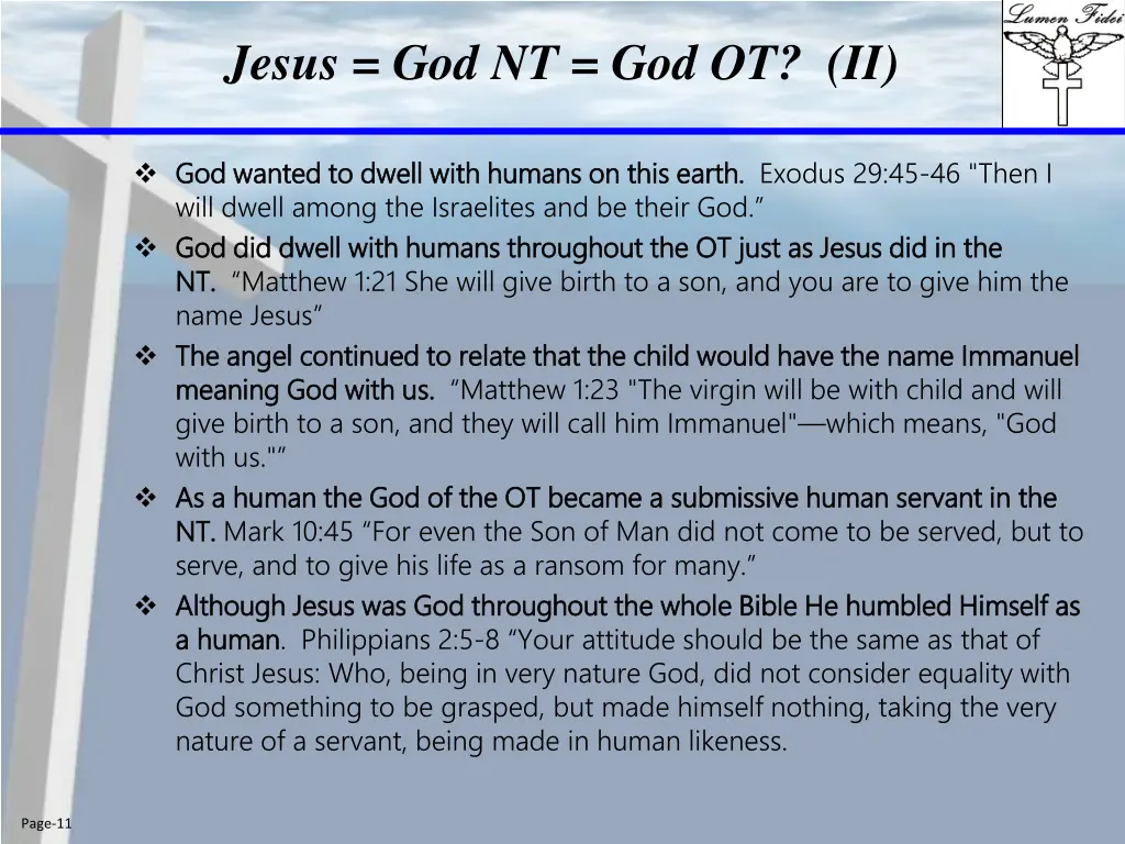 jesus god nt god ot ii