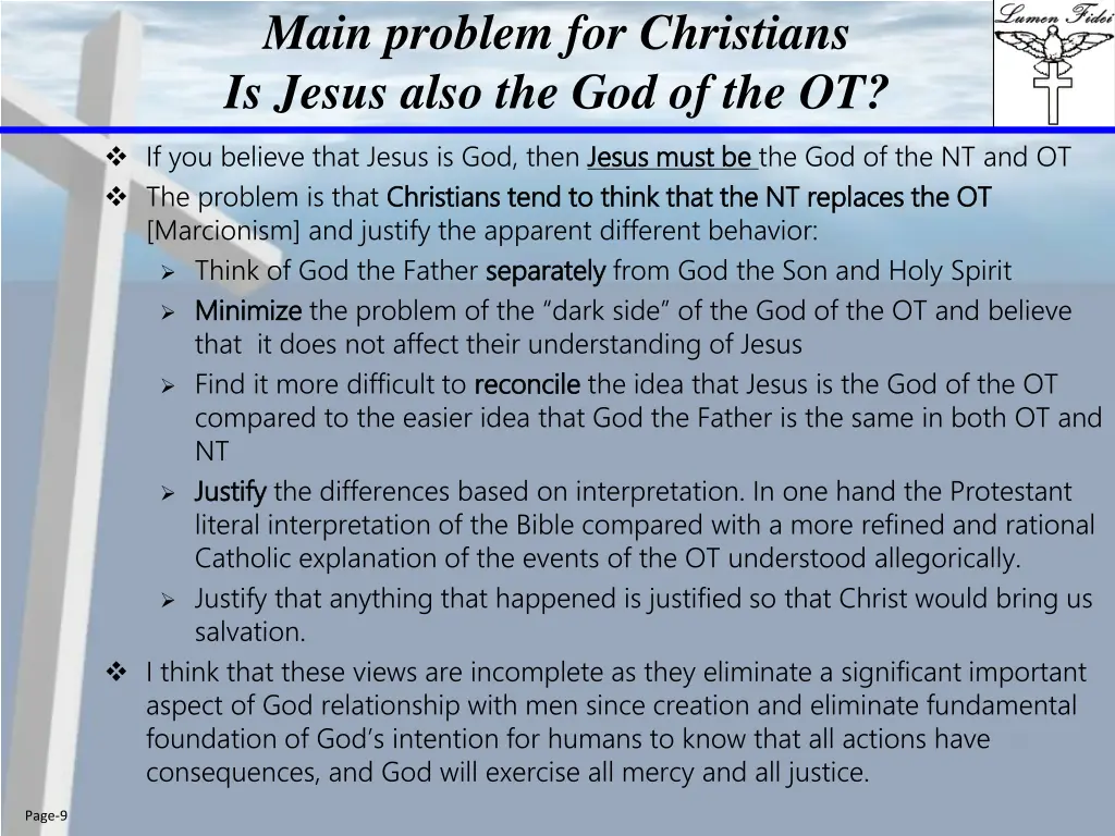 main problem for christians is jesus also