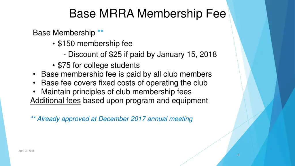 base mrra membership fee