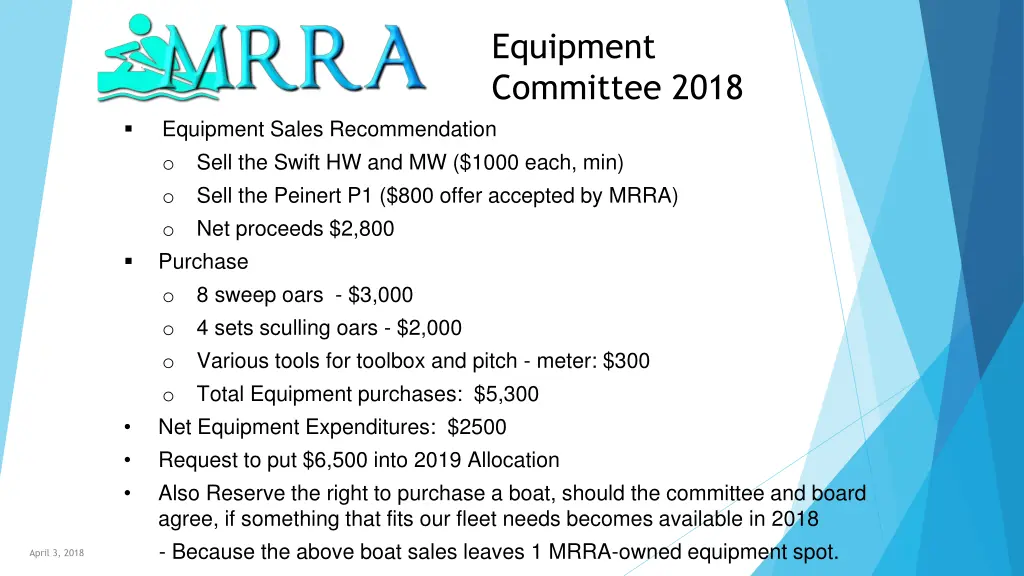equipment committee 2018
