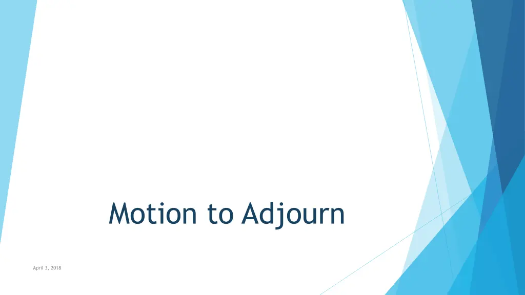 motion to adjourn