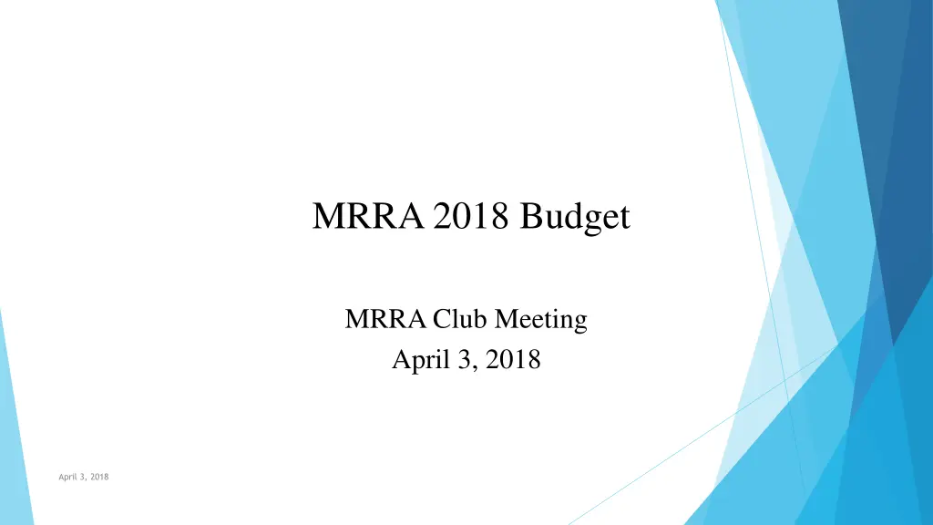 mrra 2018 budget