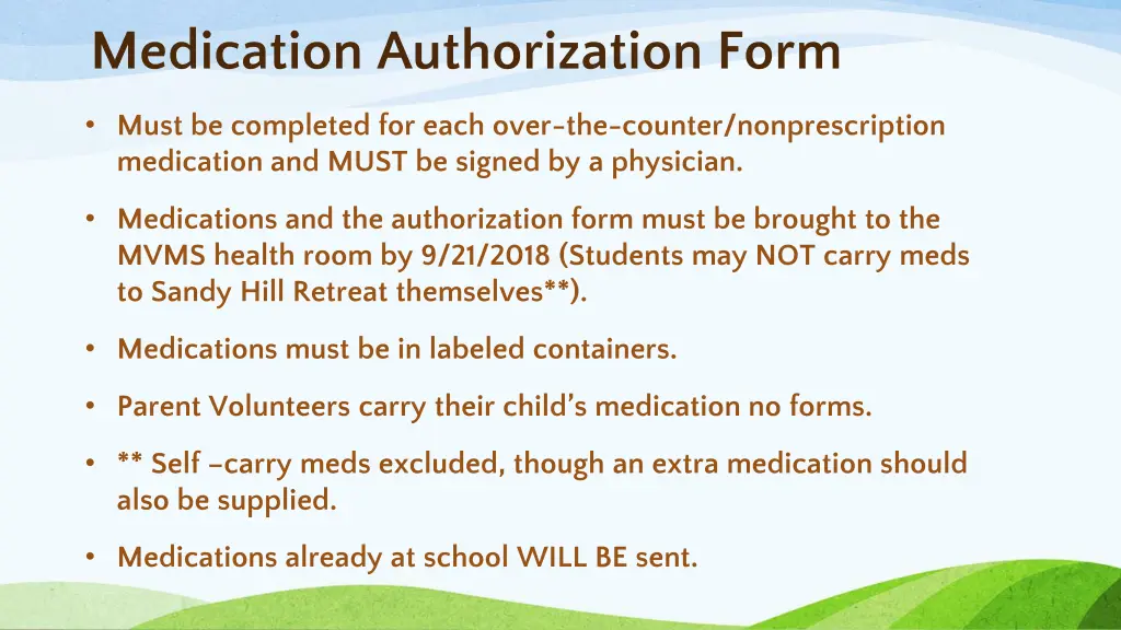 medication authorization form