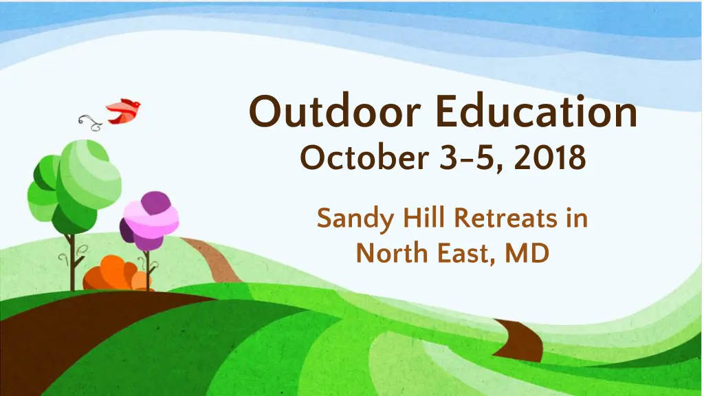outdoor education october 3 5 2018