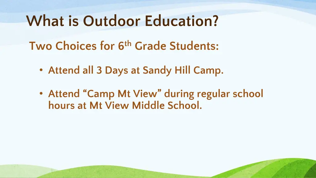 what is outdoor education