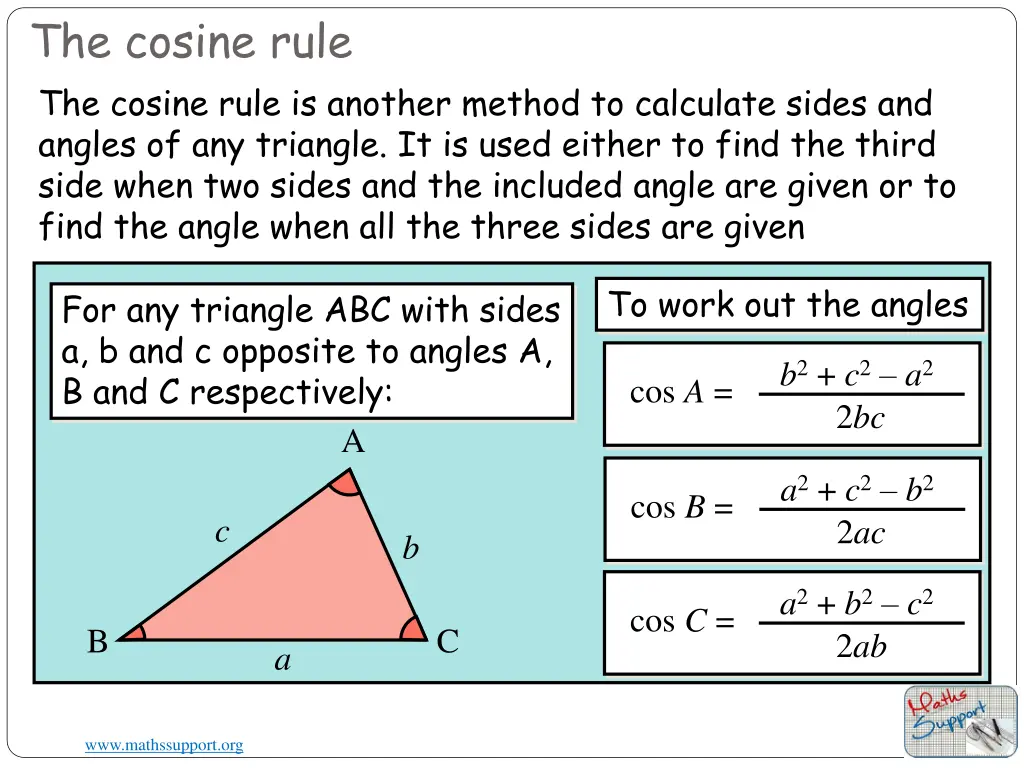 the cosine rule 2