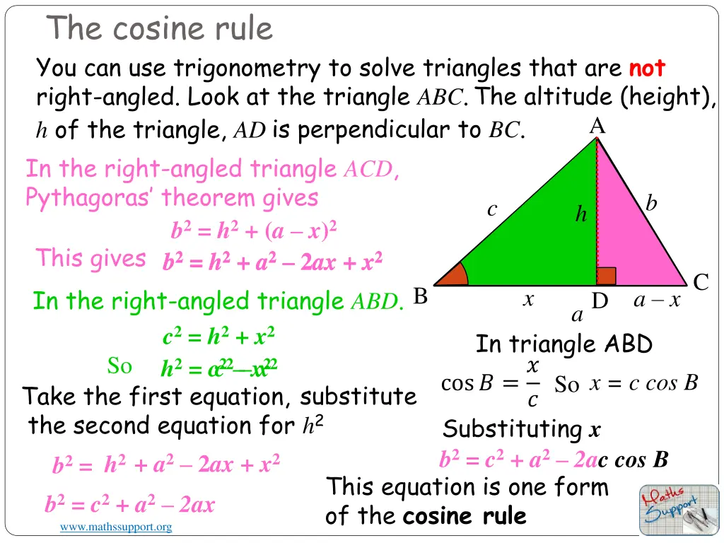 the cosine rule
