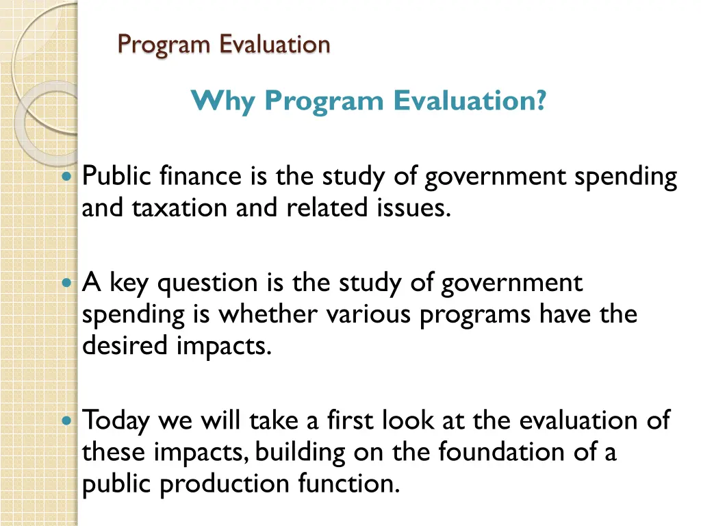 program evaluation 1