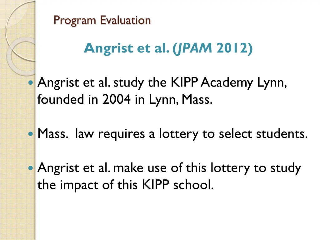 program evaluation 21