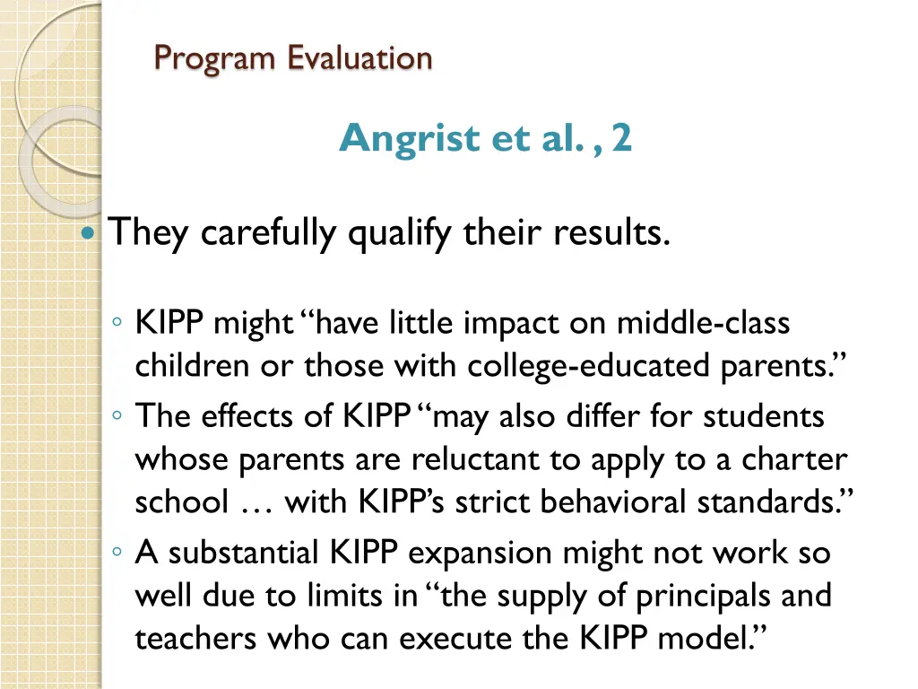 program evaluation 27