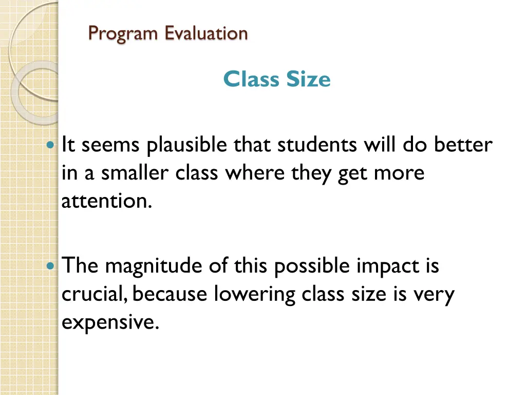 program evaluation 28