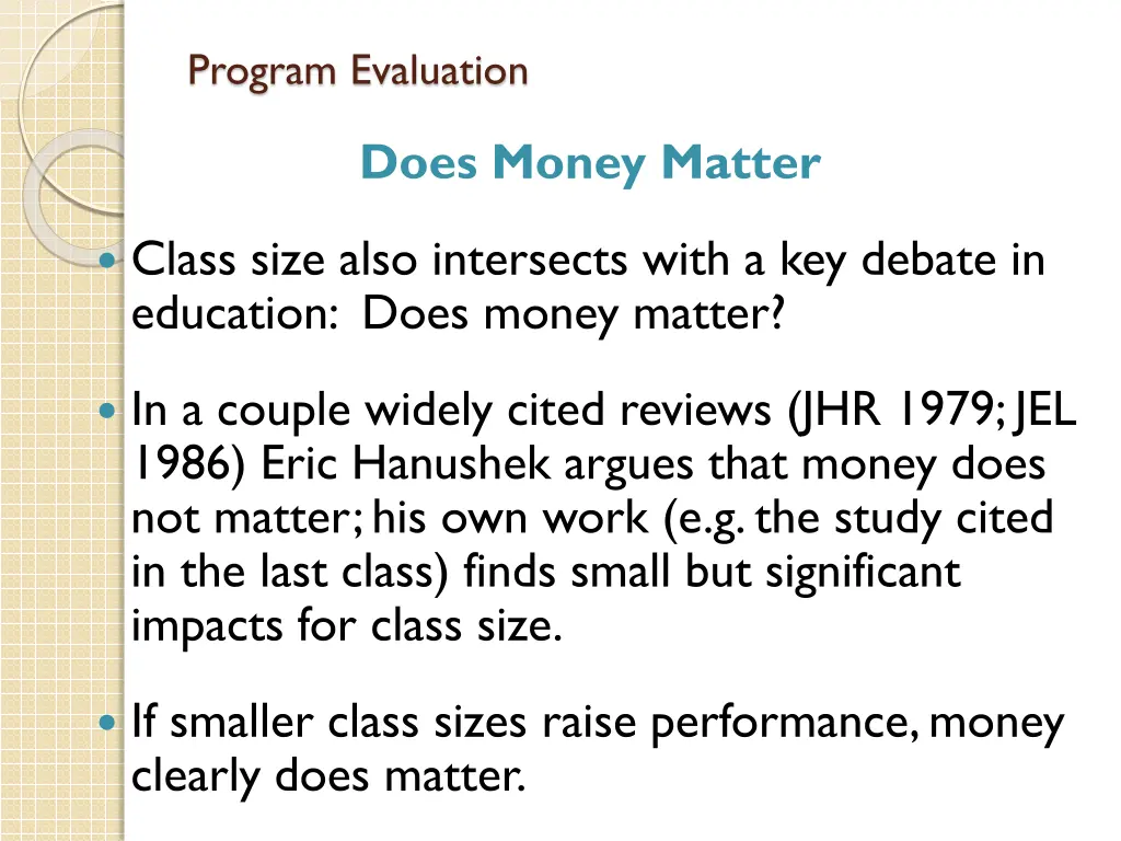 program evaluation 29