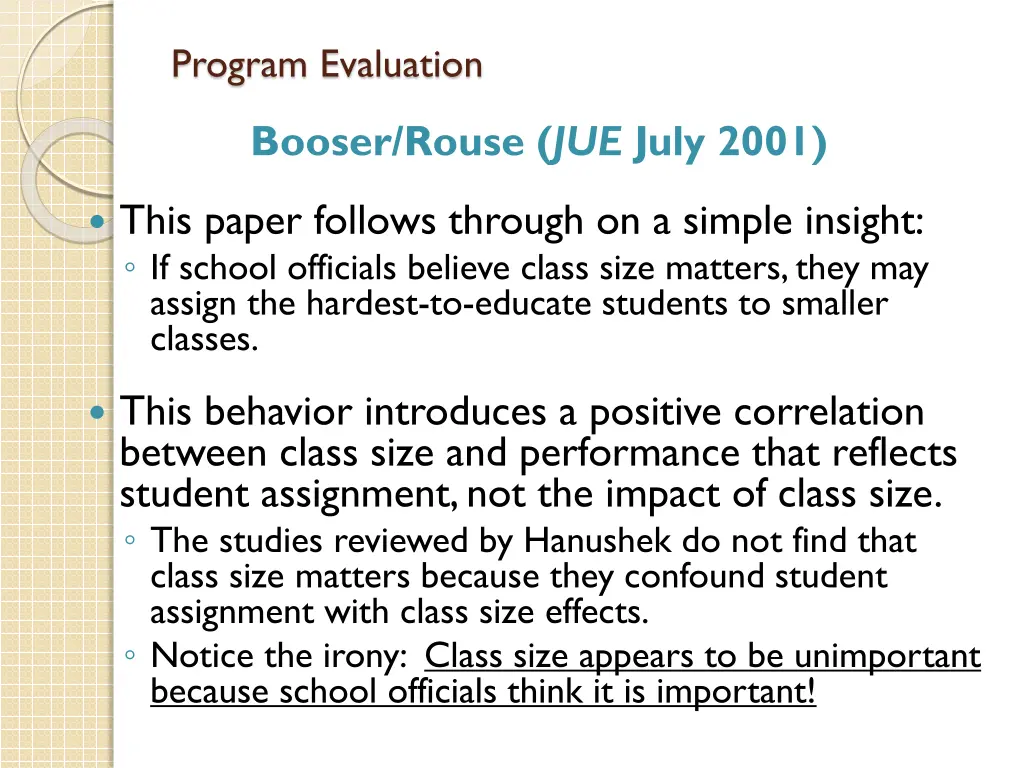 program evaluation 30