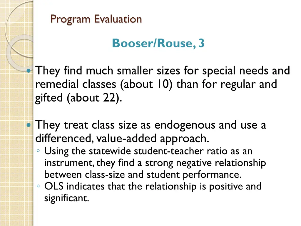 program evaluation 32