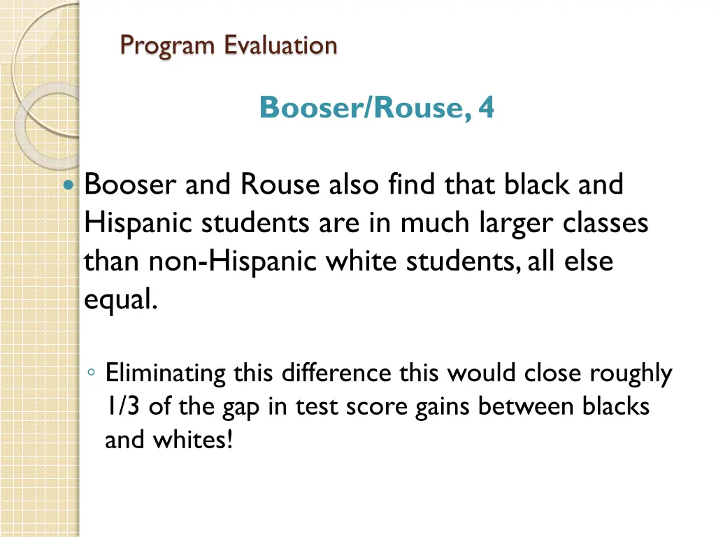 program evaluation 33