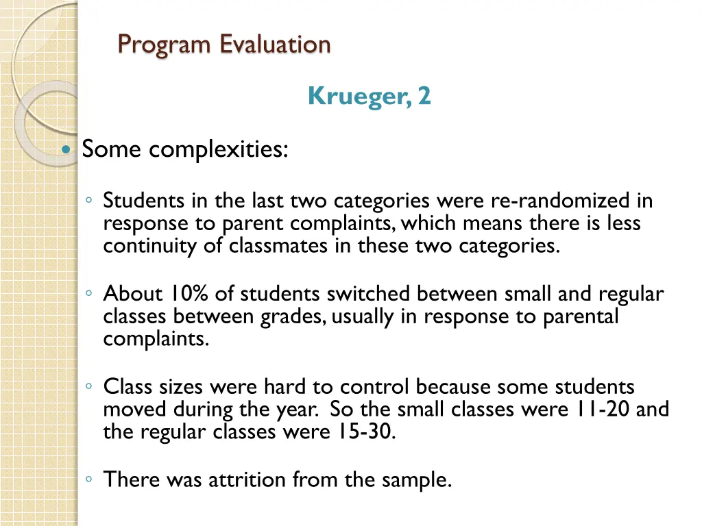 program evaluation 35