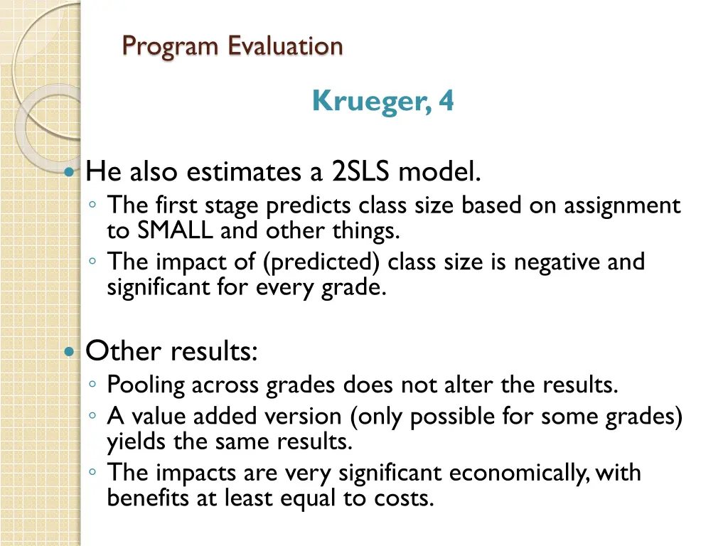 program evaluation 37