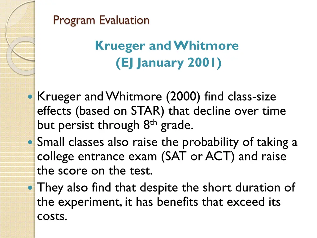 program evaluation 38